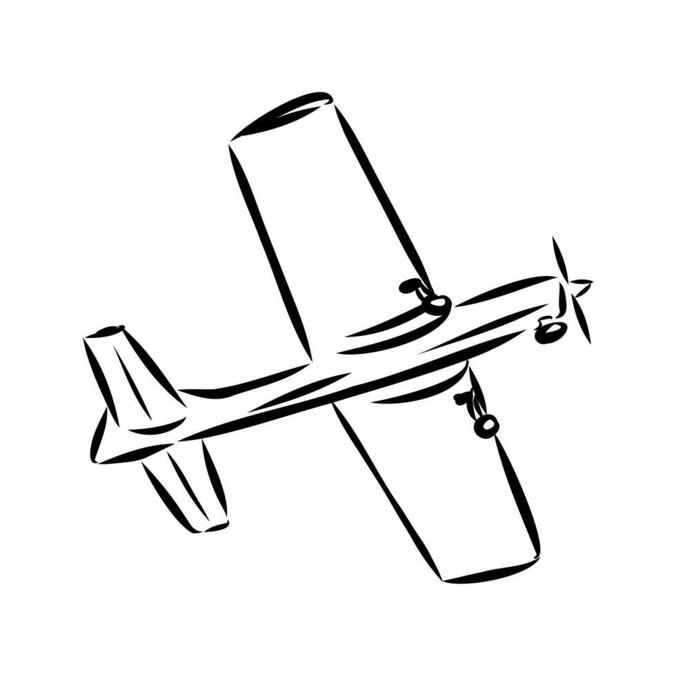 vliegtuig modellering vector schetsen