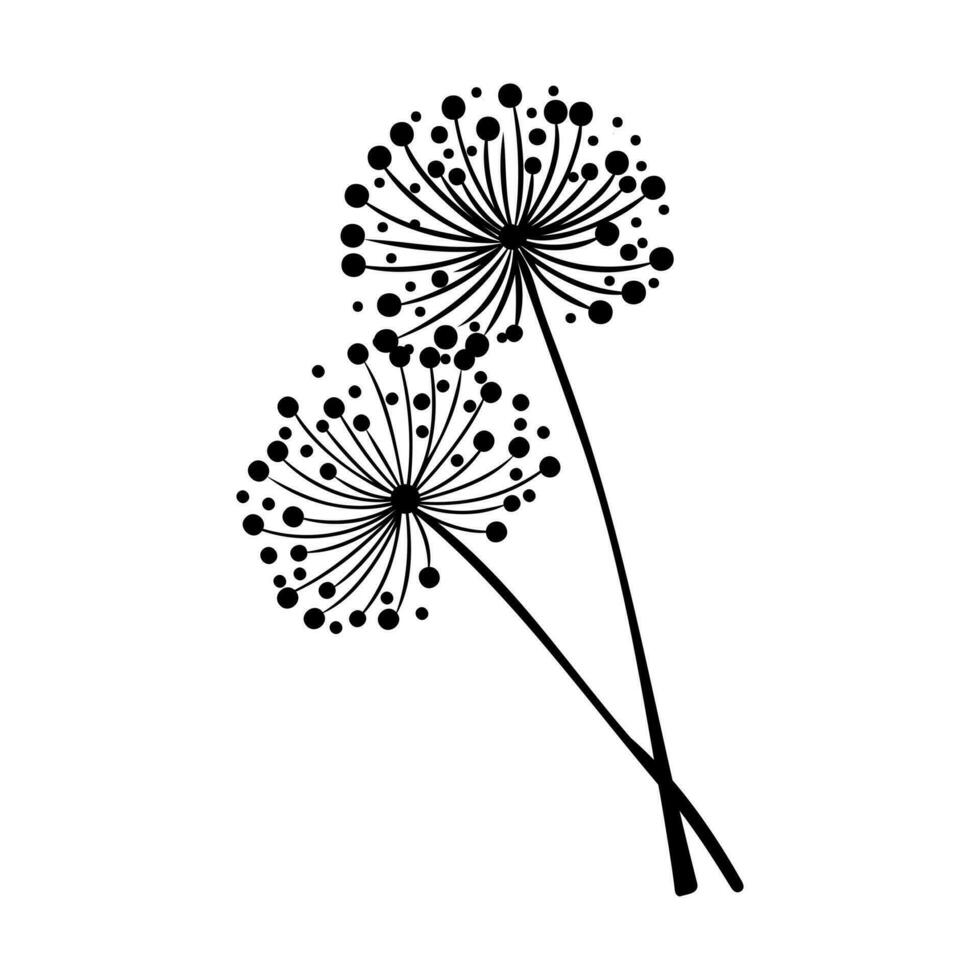 decoratieve bloemen vector schets