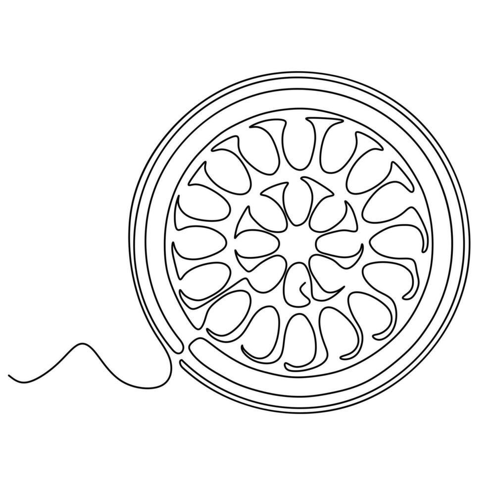 doorlopend een gemakkelijk single abstract lijn tekening icoon van citroen. lineair gestileerde vector