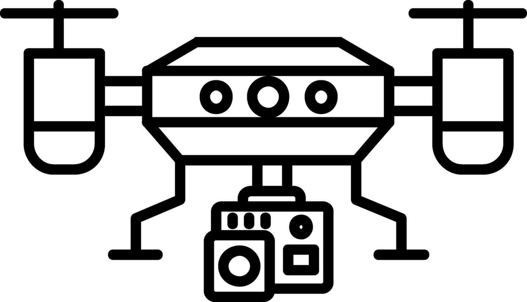 camera drone lijn icoon vector