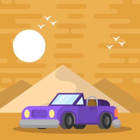 Platte Retro auto vectorillustratie vector