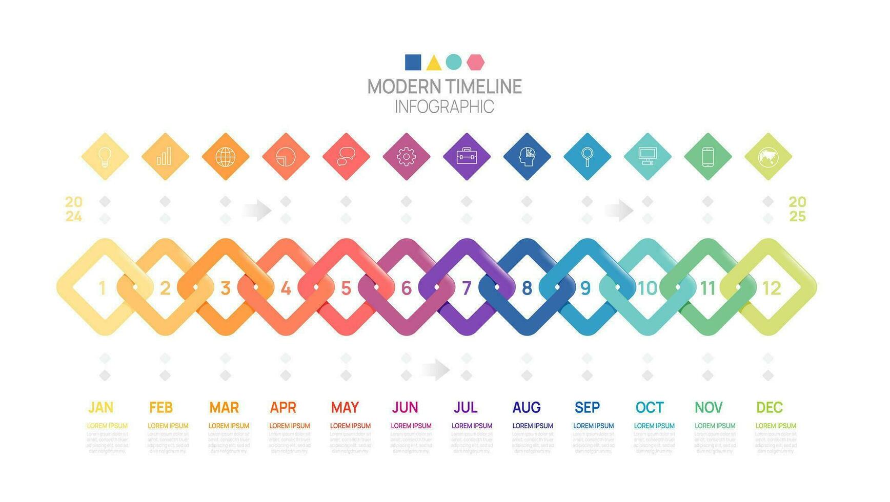 bedrijf stap tijdlijn infographic sjabloon. modern mijlpaal element tijdlijn diagram kalender en 4 kwartaal onderwerpen, vector infographics.