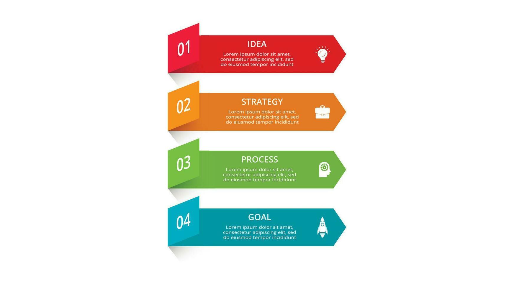 abstract pijlen van grafiek, diagram met 4 stappen, opties, onderdelen of processen. vector bedrijf sjabloon voor presentatie