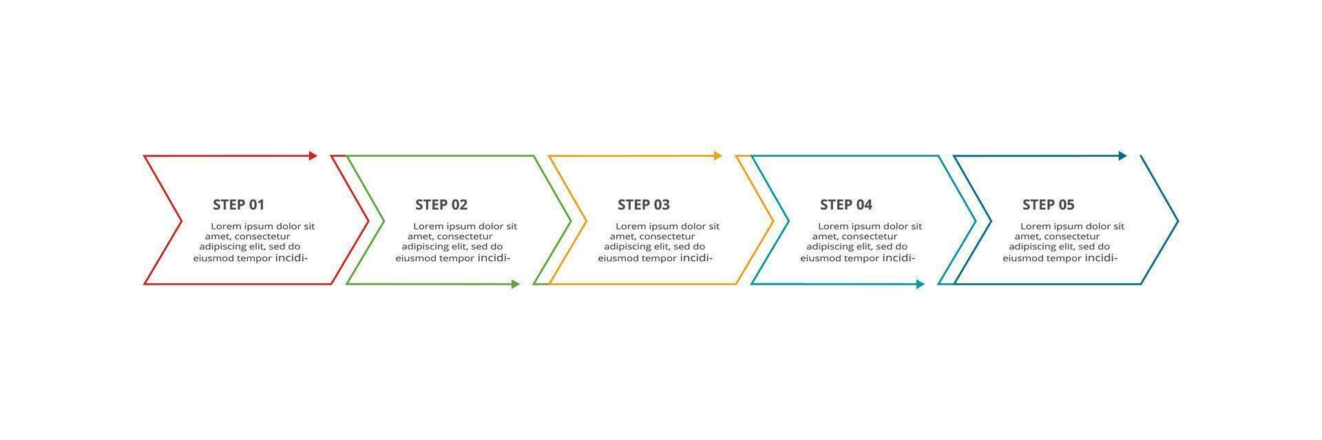 lijn concept voor infographic met 5 stappen, opties, onderdelen of processen. bedrijf gegevens visualisatie. vector