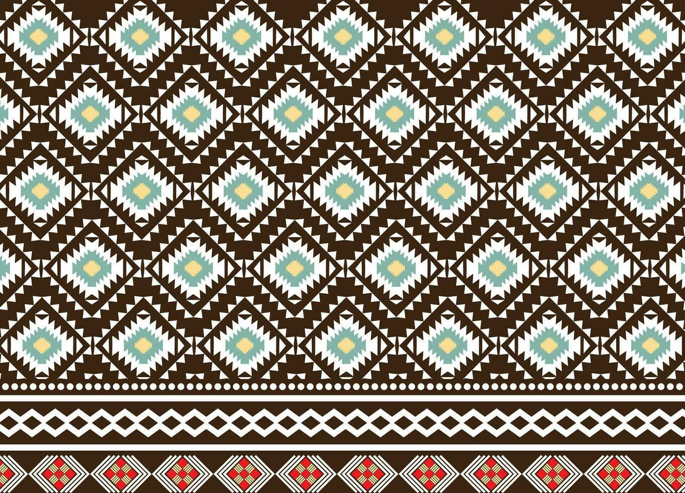 tribal kleding stof, traditioneel kleding stof etnisch, abstract meetkundig patroon. handgemaakt aztec kleding stof tapijt decoratie behang boho inheems vector achtergrond