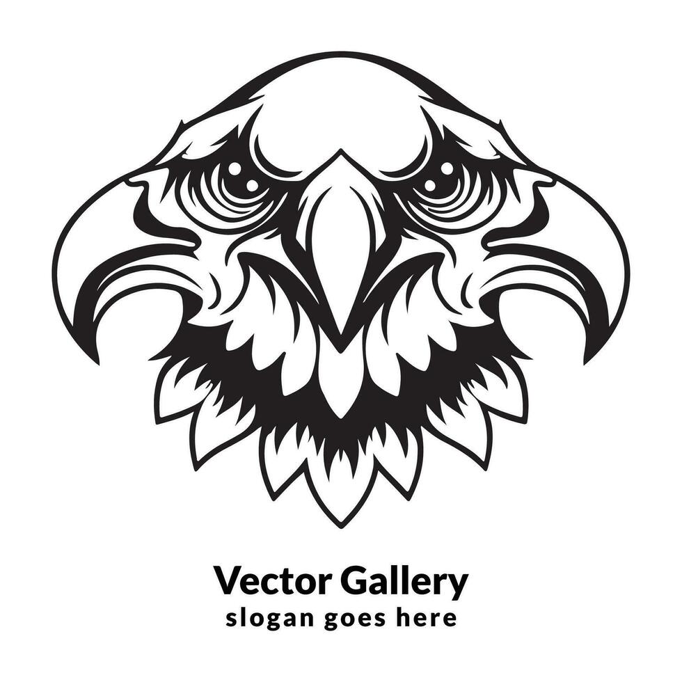 vector adelaar hoofd logo sjabloon