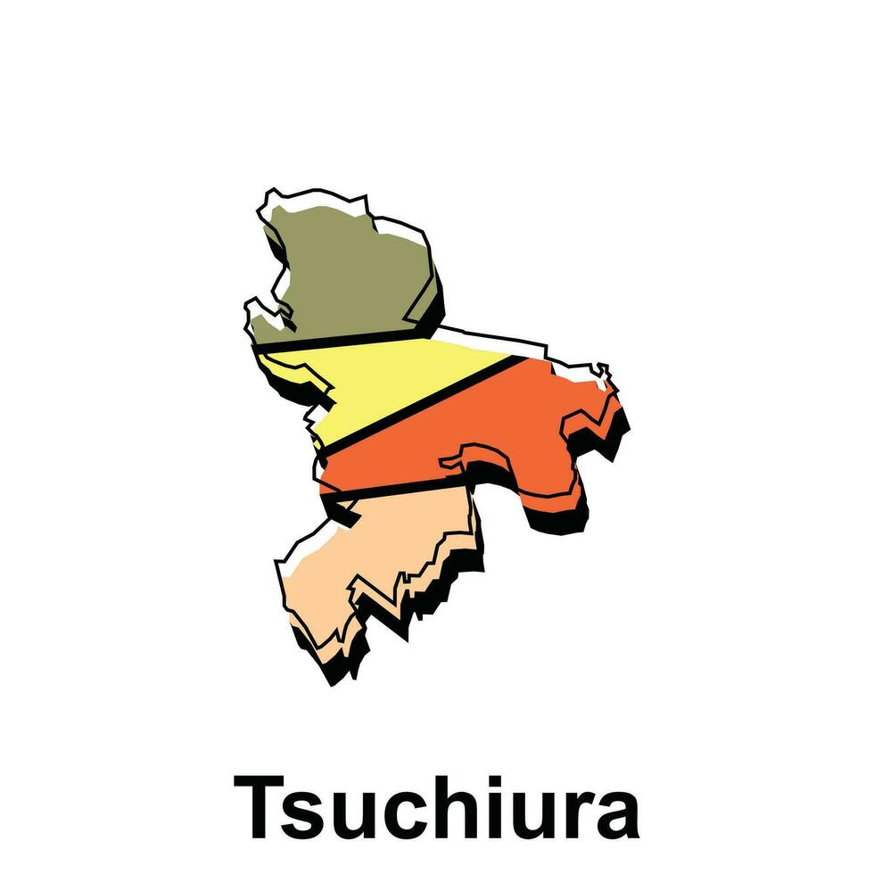tsuchiura stad van Japan kaart vector illustratie, vector sjabloon met schets grafisch schetsen ontwerp