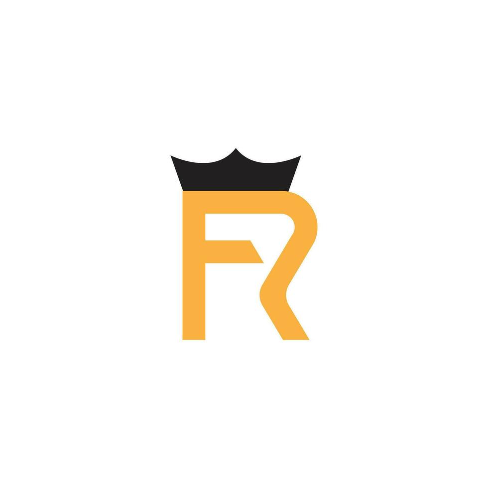 brief r logo kraai modern creatief wit vector. vector