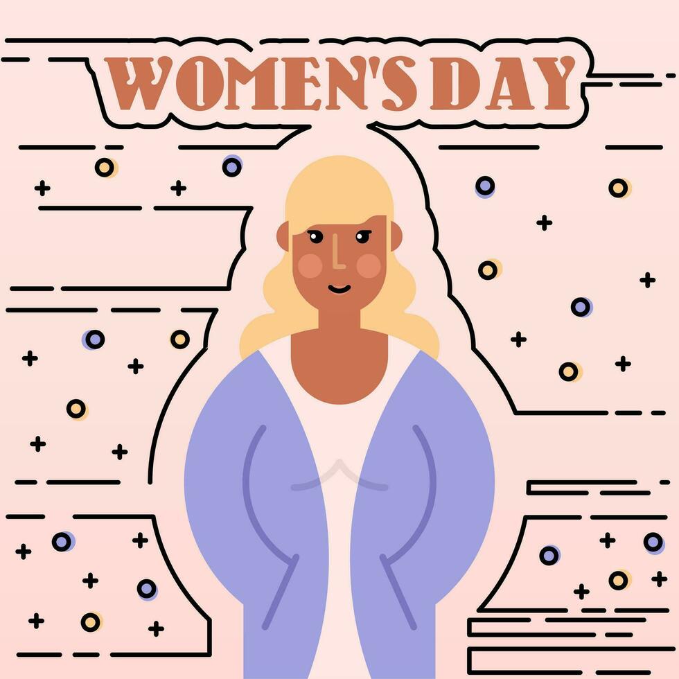 Internationale vrouwen dag achtergrond illustratie vector