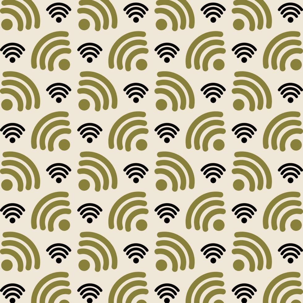 Wifi neutrale kleur herhalen modieus patroon vector illustratie achtergrond