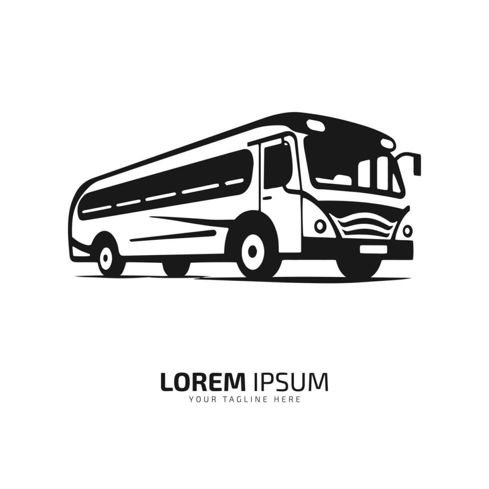 een logo van school- bus icoon abstract busje vector silhouet Aan wit achtergrond