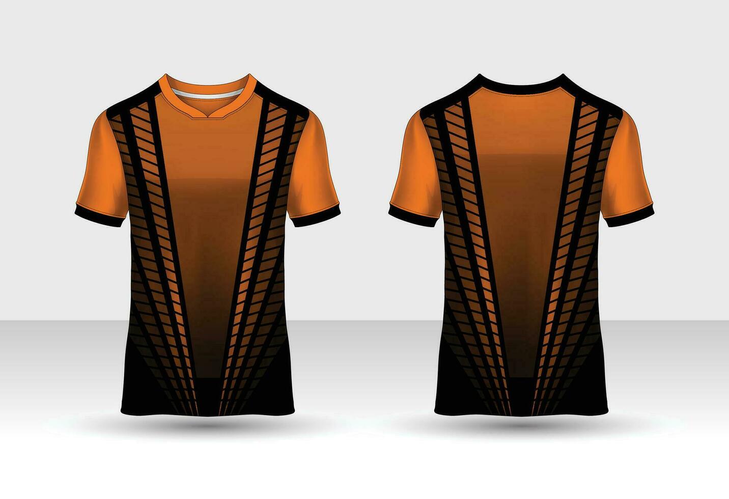 t-shirt sport ontwerp sjabloon met veelhoek patroon voor voetbal Jersey. sport uniform in voorkant visie. t-shirt bespotten omhoog voor sport club. vector illustratie.