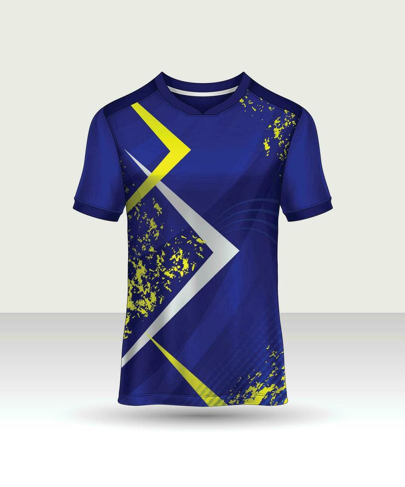 sport- Jersey t-shirt ontwerp concept vector sjabloon, Amerikaans voetbal Jersey concept met voorkant en terug visie voor krekel, voetbal, volleybal, rugby, tennis en badminton uniform