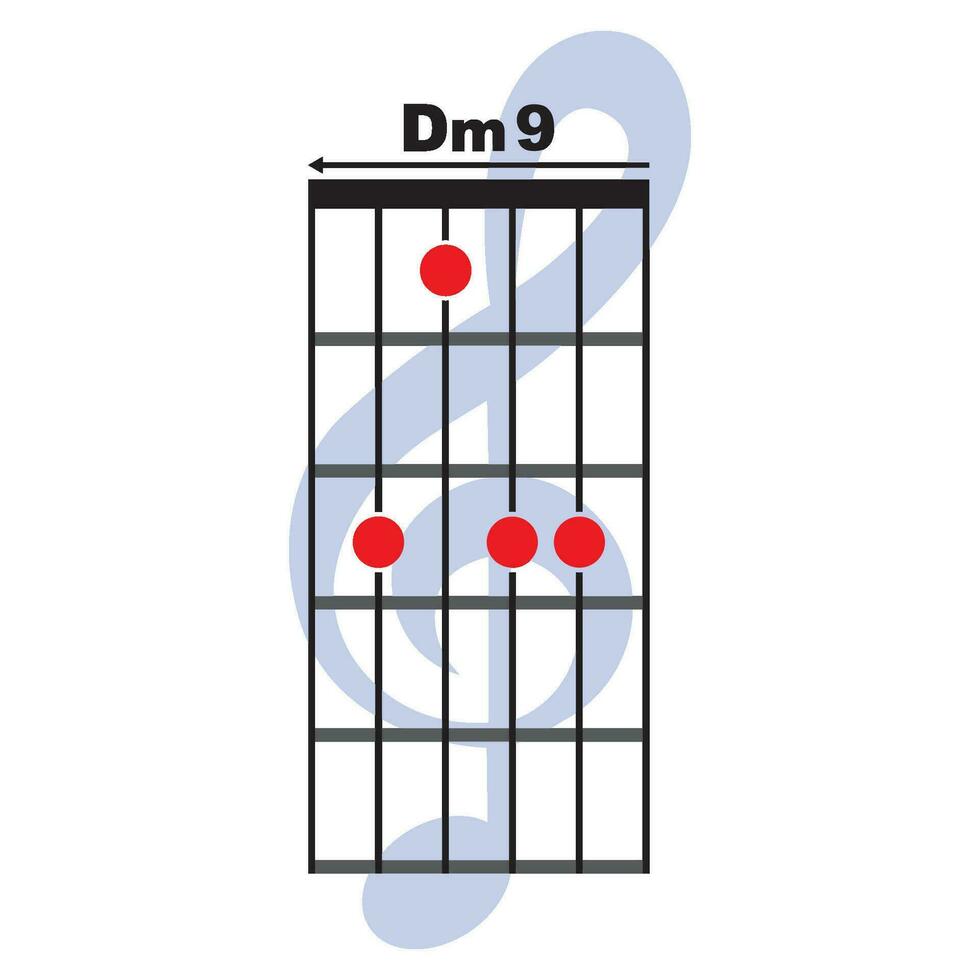 dm9 gitaar akkoord icoon vector