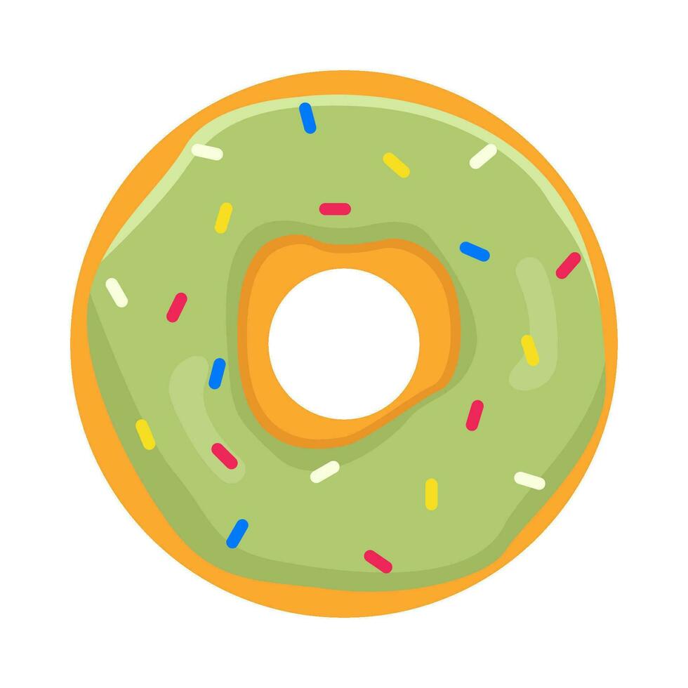 donut geglazuurd zoet illustratie vector