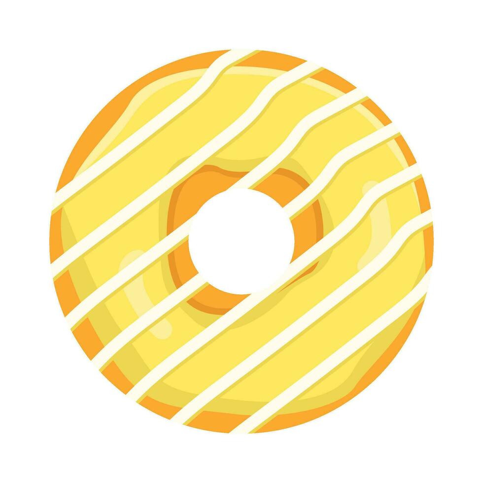 donut geglazuurd zoet toetje illustratie vector