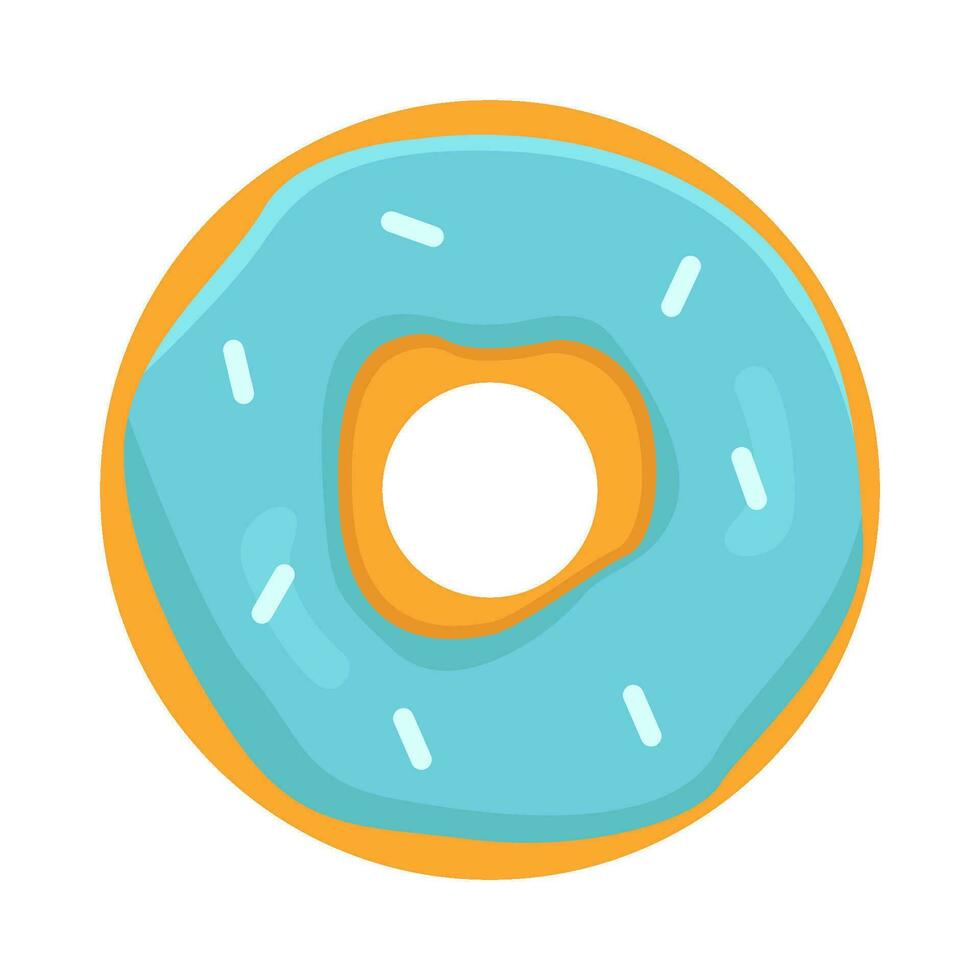 donut geglazuurd zoet toetje illustratie vector