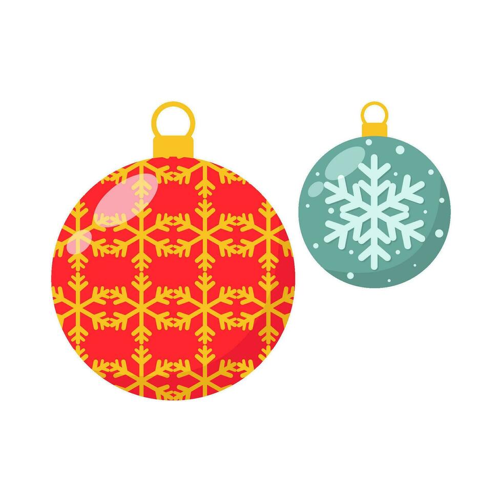 sneeuwvlok in Kerstmis bal decoratie illustratie vector