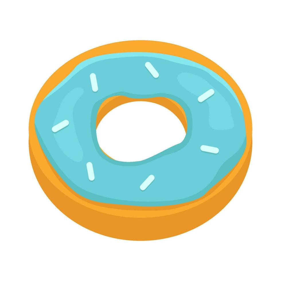 donut geglazuurd zoet toetje illustratie vector