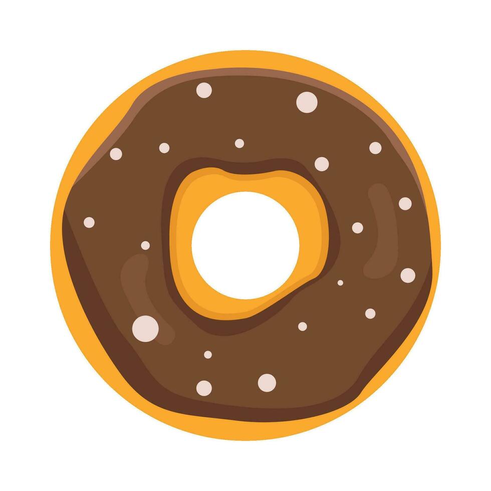 donut geglazuurd zoet toetje illustratie vector