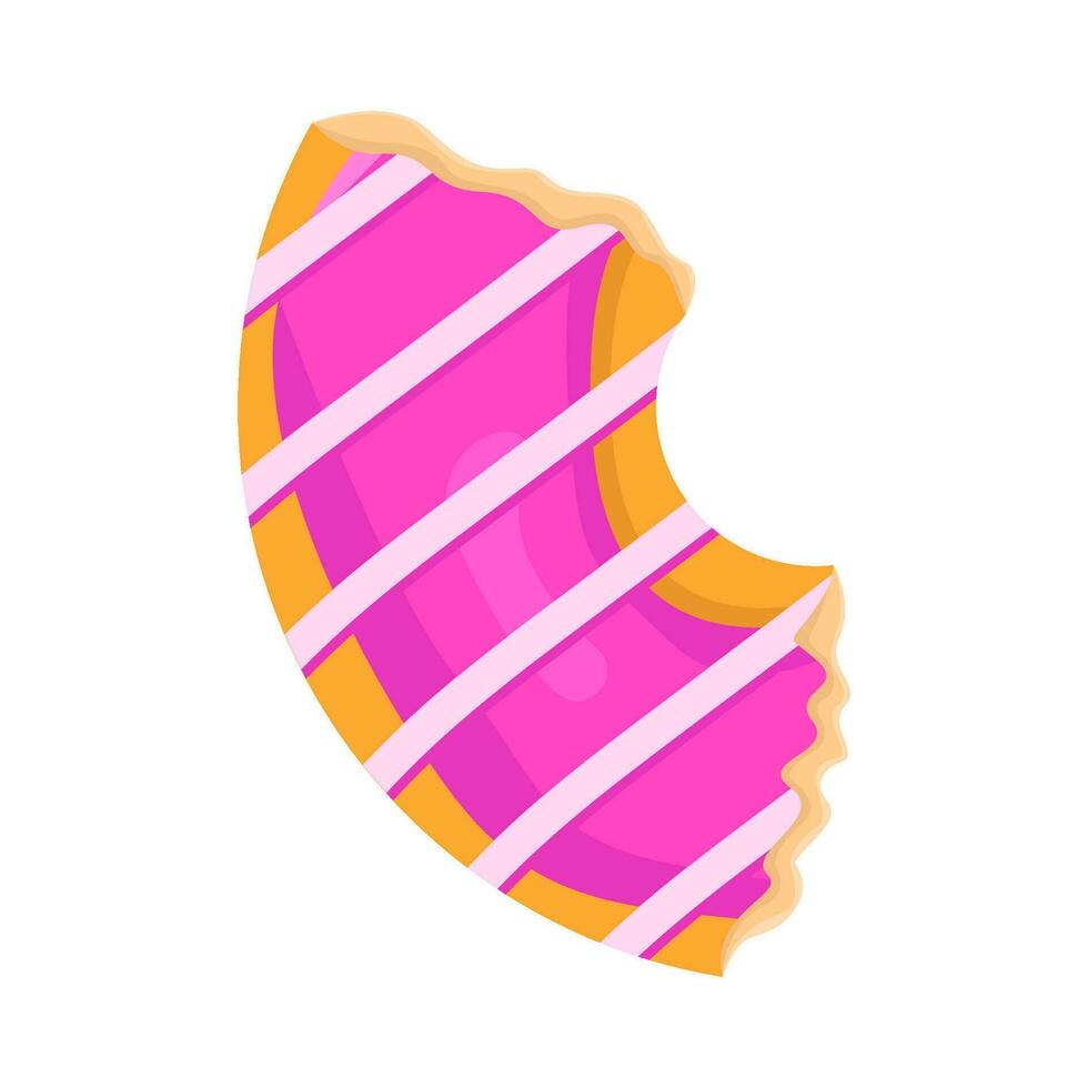 donut geglazuurd zoet beet illustratie vector