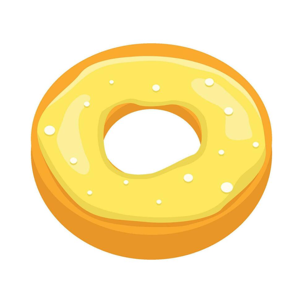 donut geglazuurd zoet toetje illustratie vector