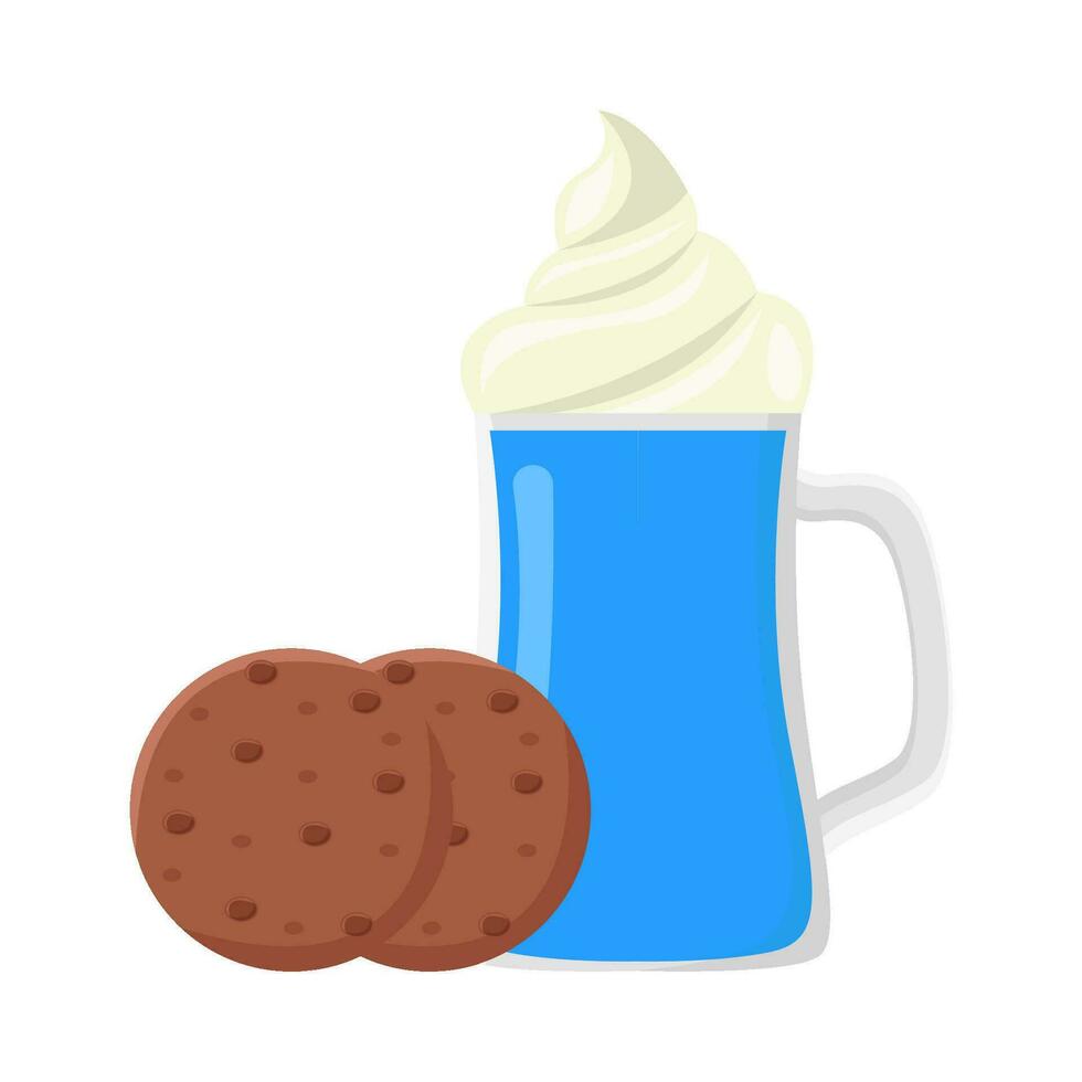 milkshake met koekjes illustratie vector