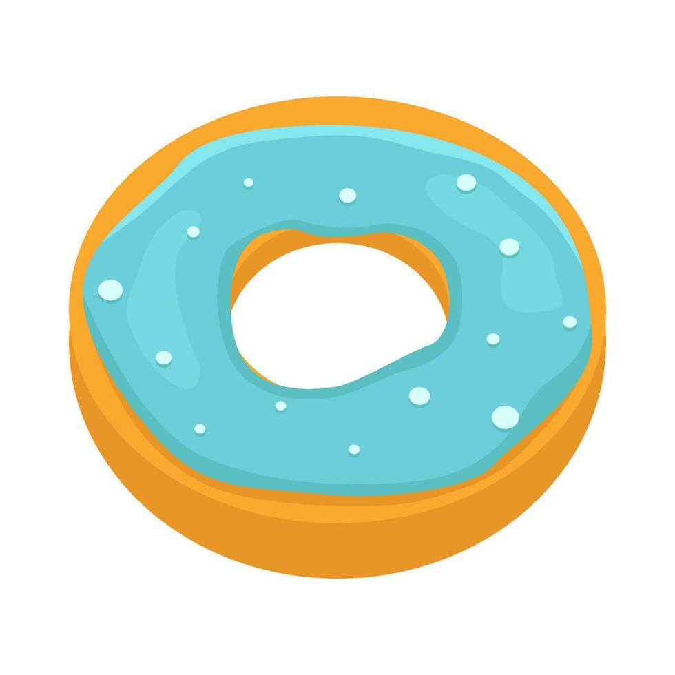 donut geglazuurd zoet toetje illustratie vector