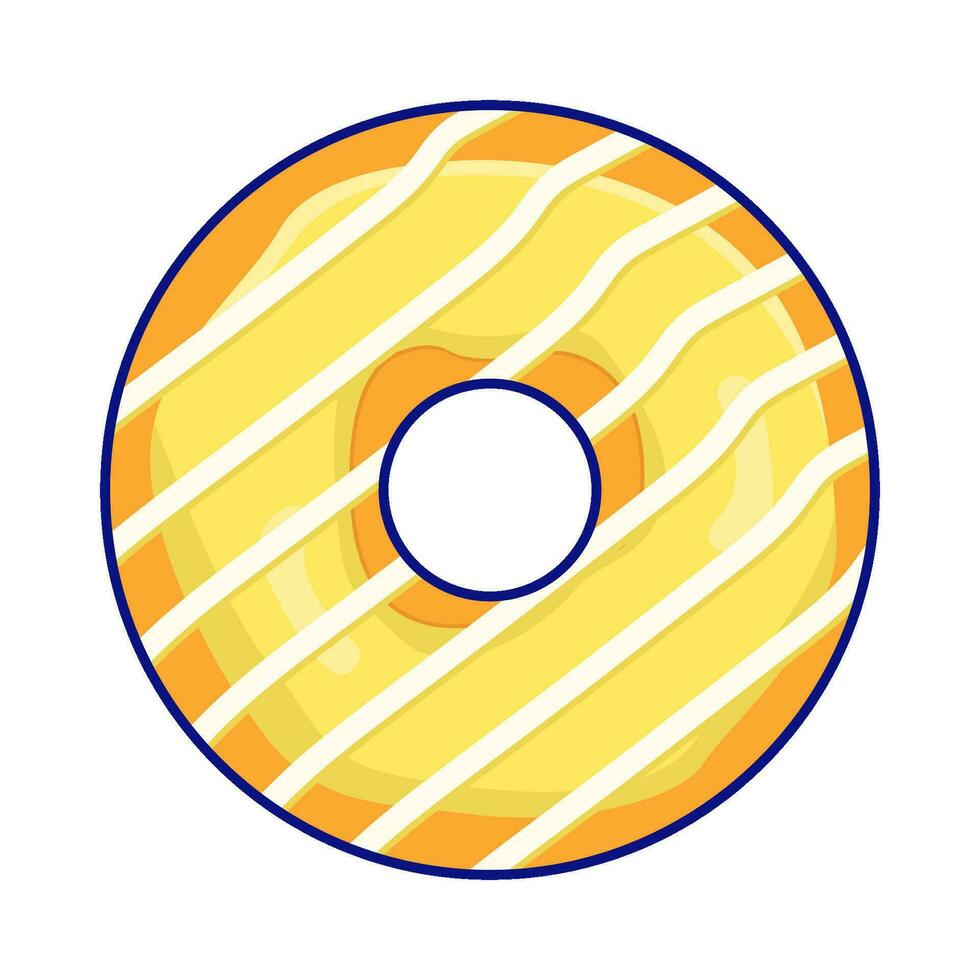 donut geglazuurd zoet illustratie vector