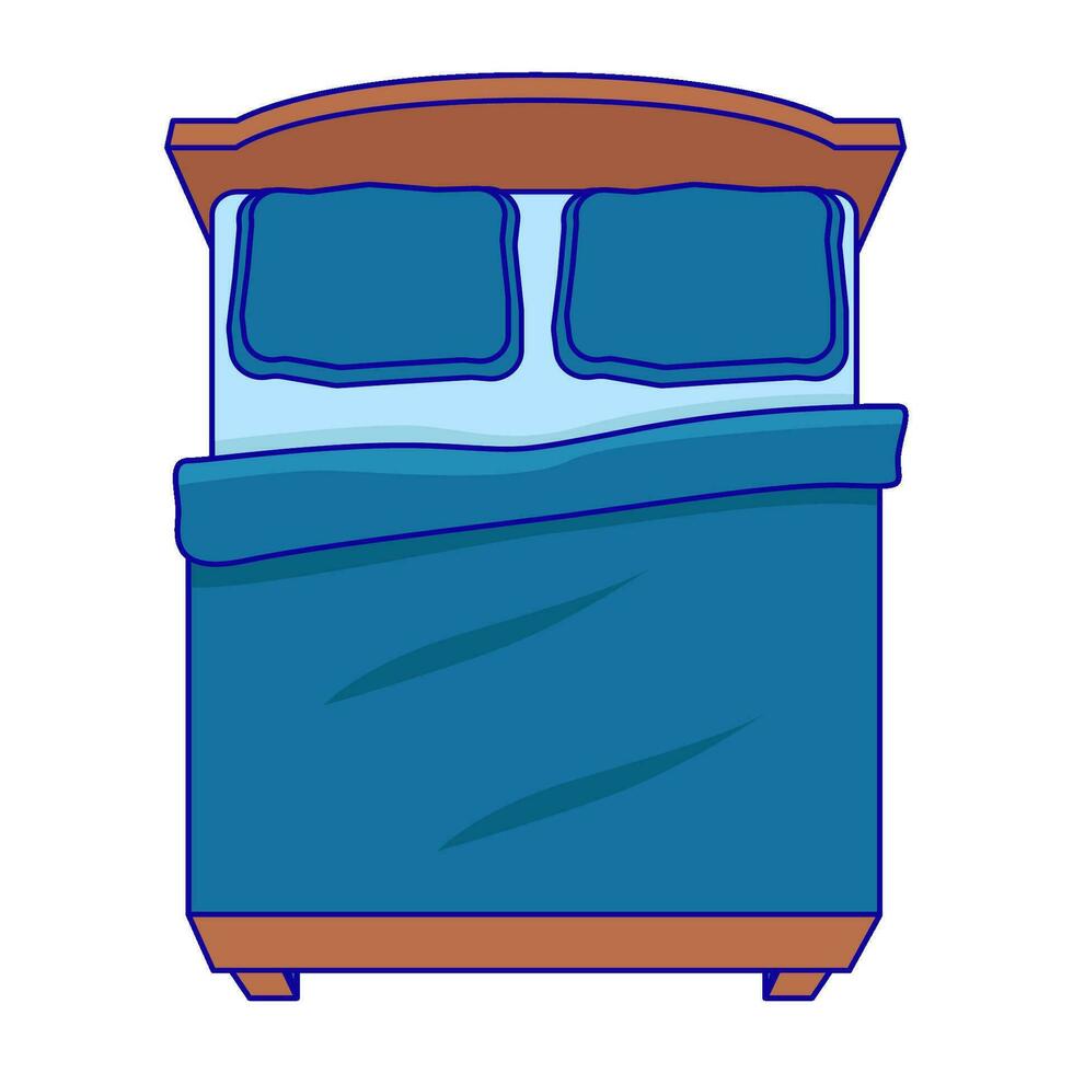 dubbele bed illustratie vector