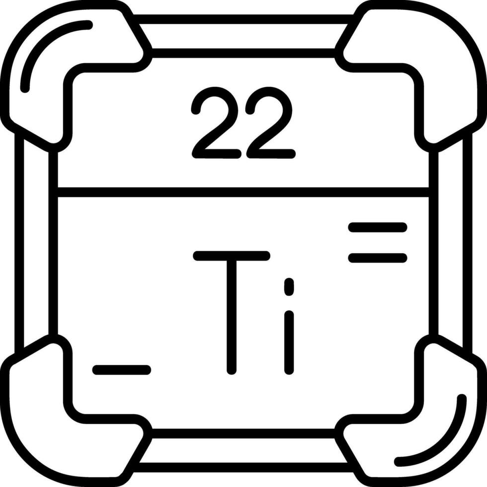 titanium lijn icoon vector