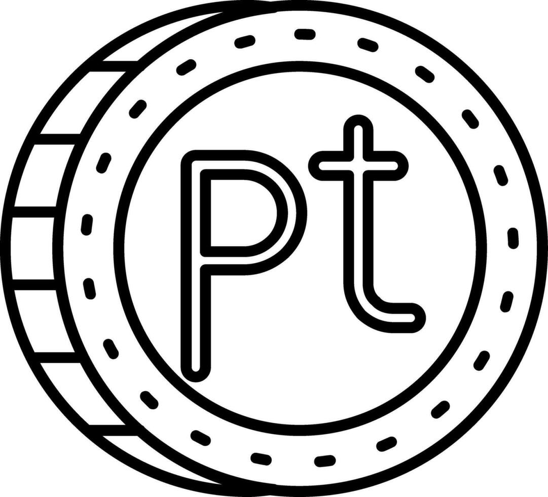 peseta lijn icoon vector