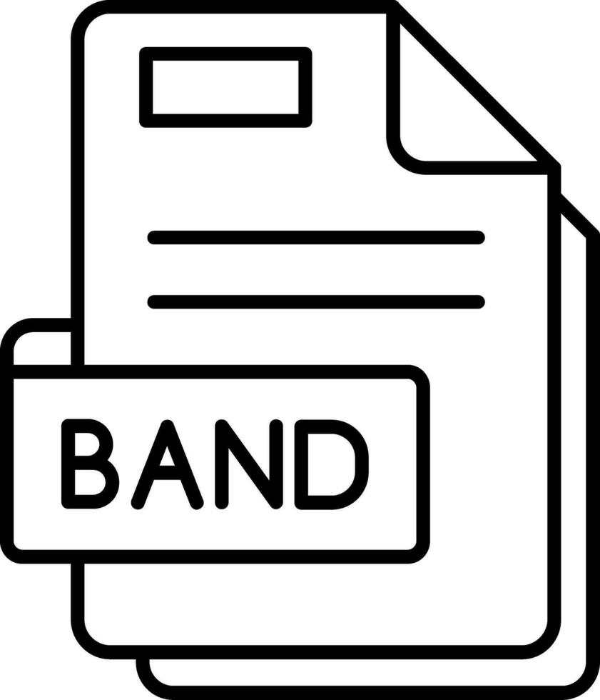 band lijn icoon vector