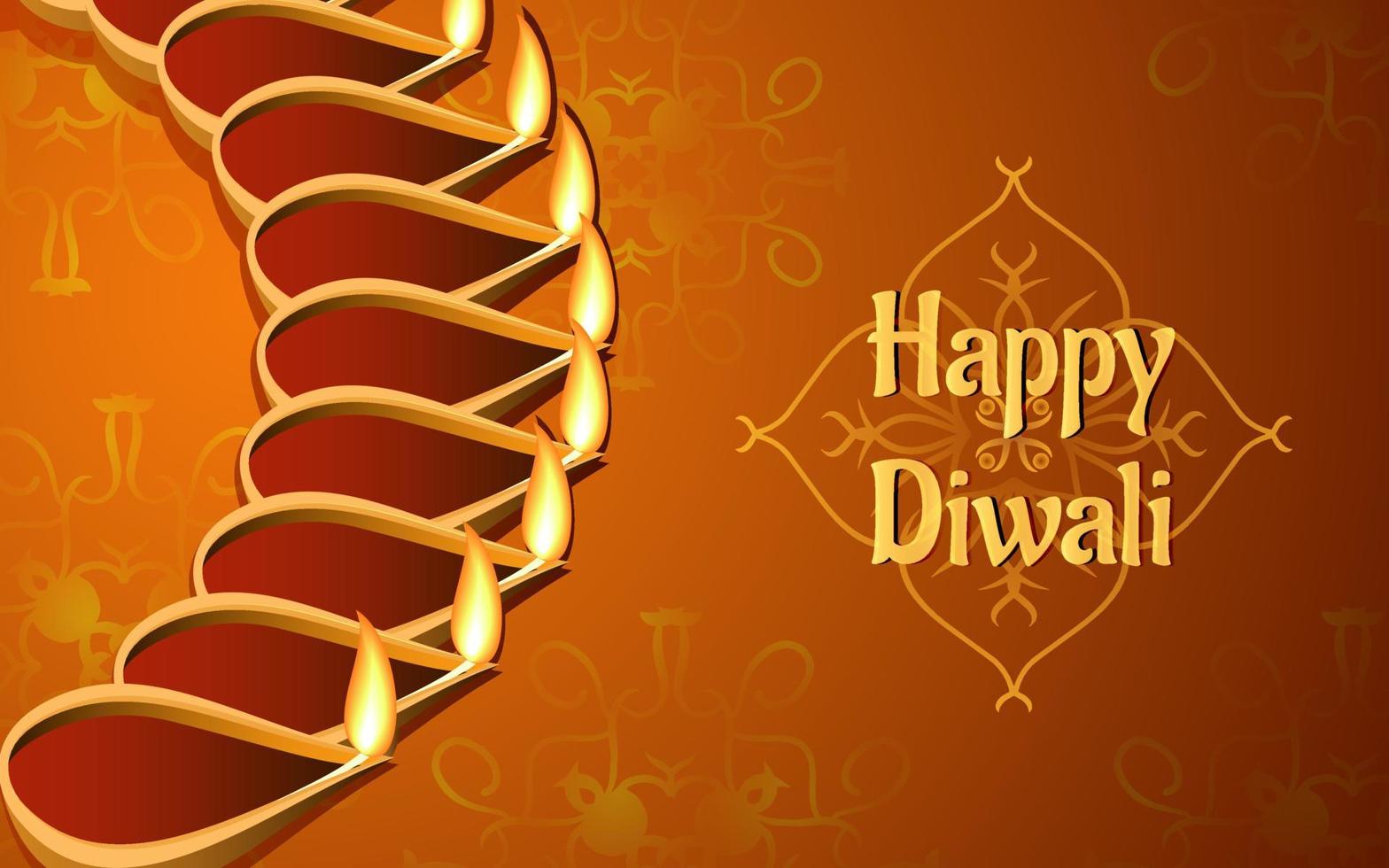 gelukkige diwali-bannerillustratie, creatieve gelukkige diwali-achtergrondillustratie. vector