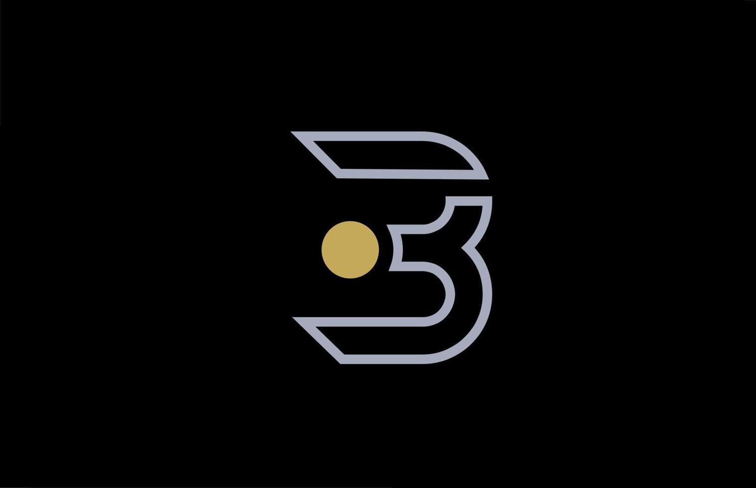 zwart witte lijn b alfabet letter logo ontwerp met gele pictogram cirkel stip voor zaken en bedrijf vector