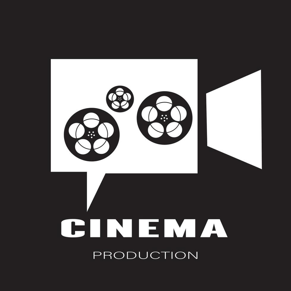 wijnoogst video camera film voor film productie studio logo ontwerp. vector illustratie