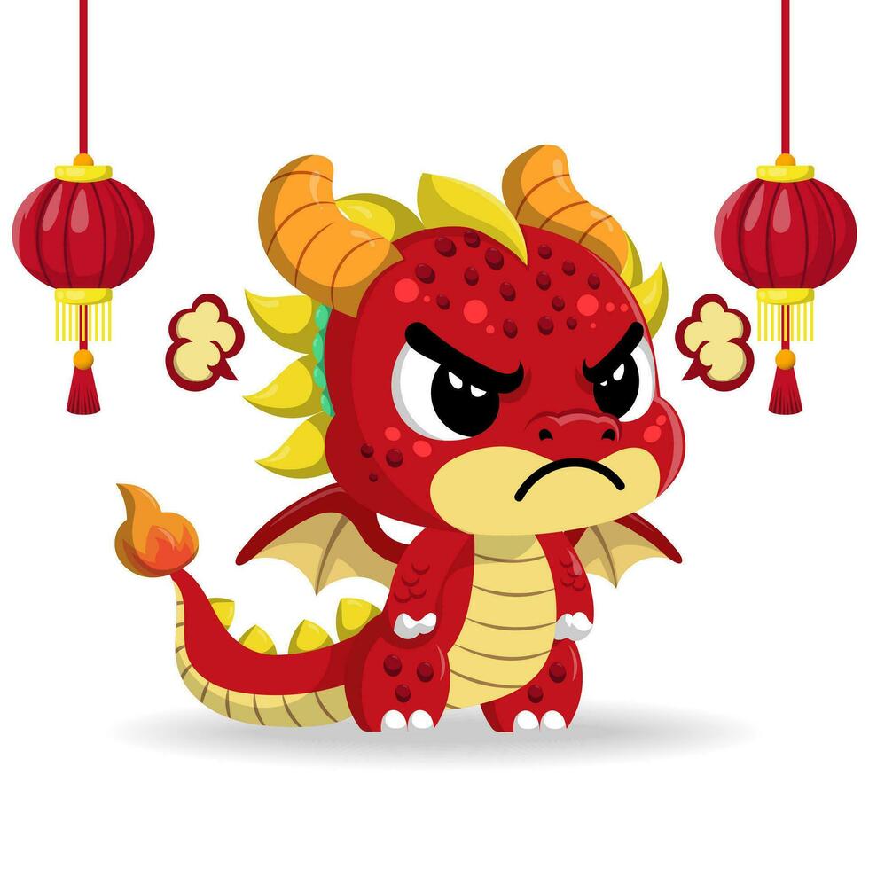 schattig draak vector illustratie speciaal Chinese nieuw jaar