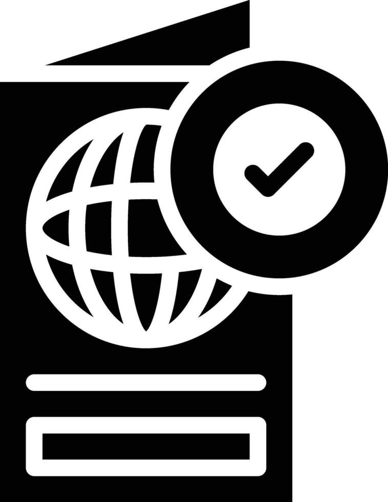 paspoort goedgekeurd vector icoon