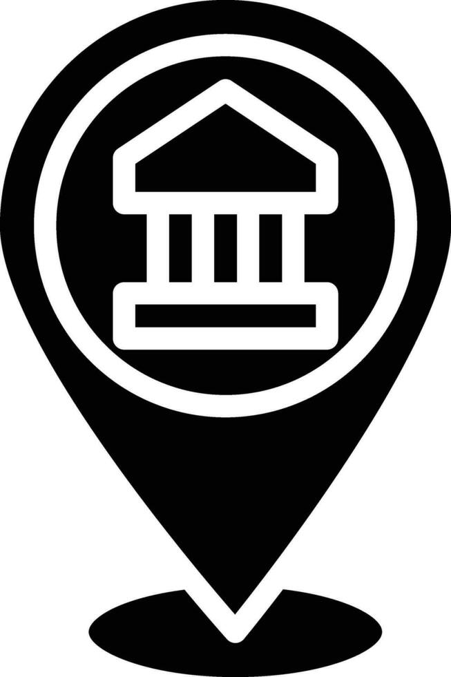 bank locatie vector pictogram