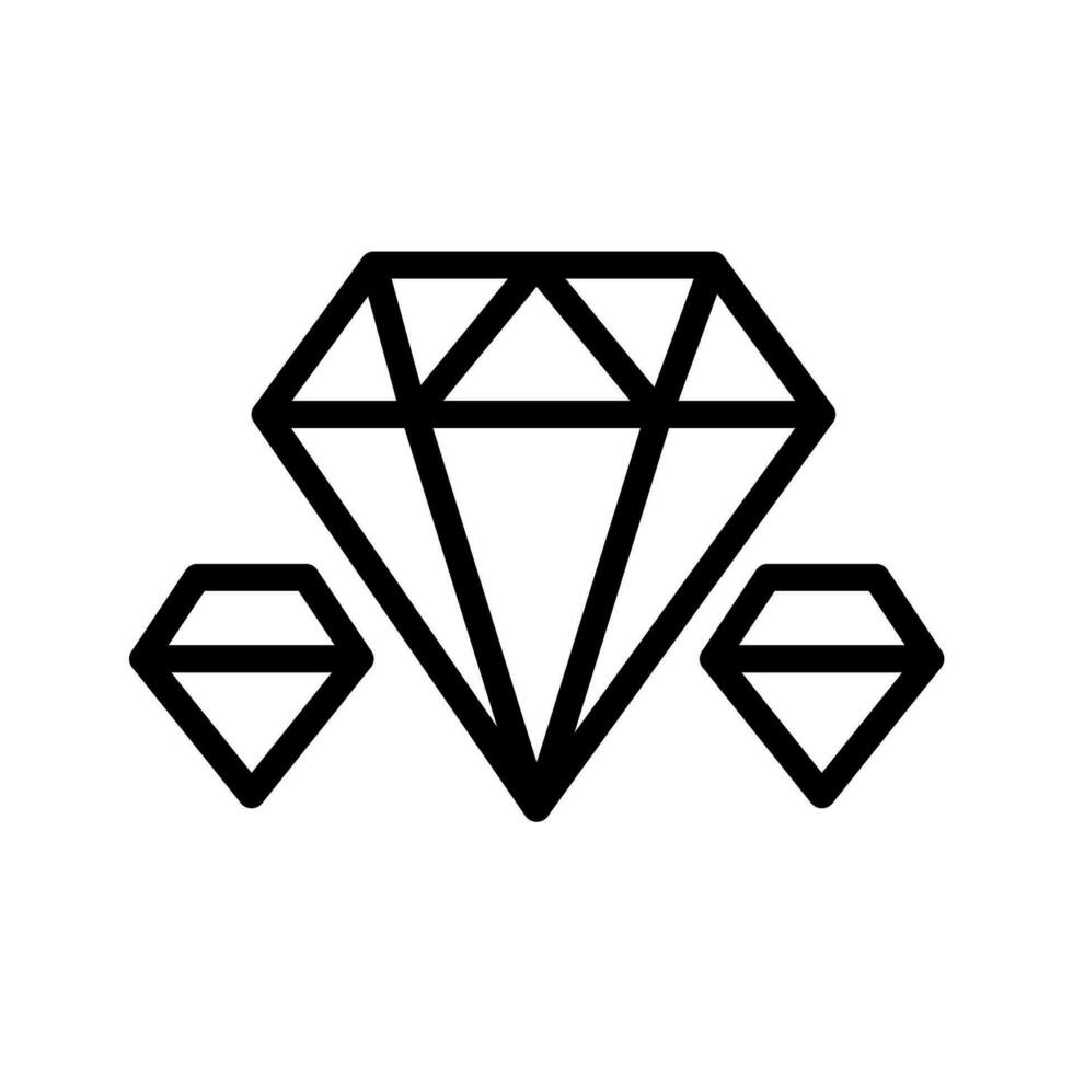 diamant icoon of logo illustratie schets stijl. pictogrammen e-commerce. vector