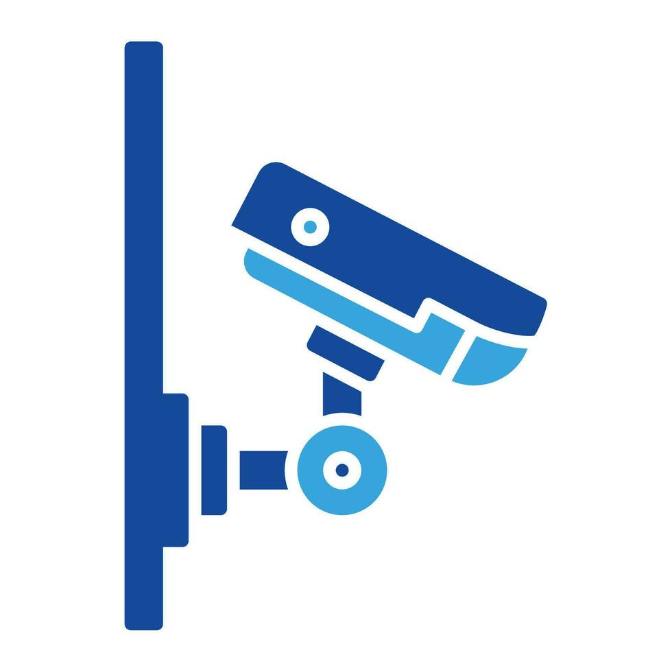 cctv icoon vector of logo illustratie glyph kleur stijl