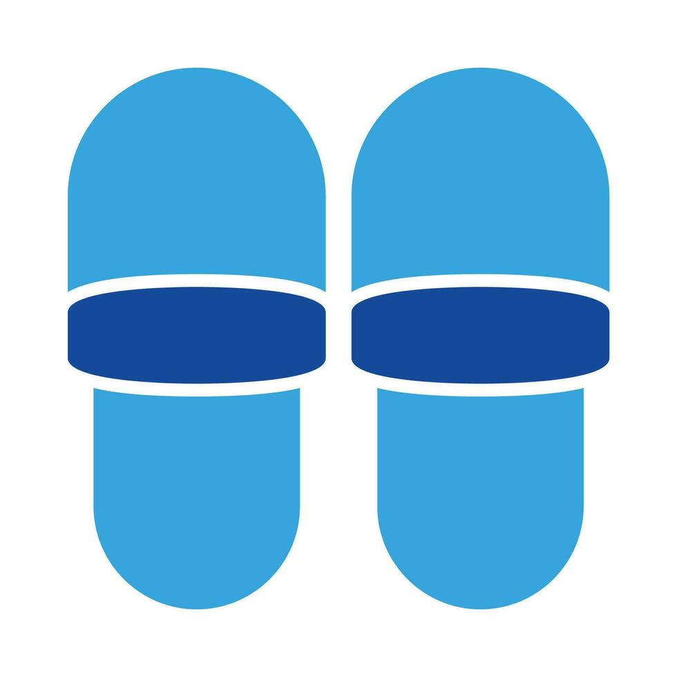 slippers icoon vector of logo illustratie glyph kleur stijl