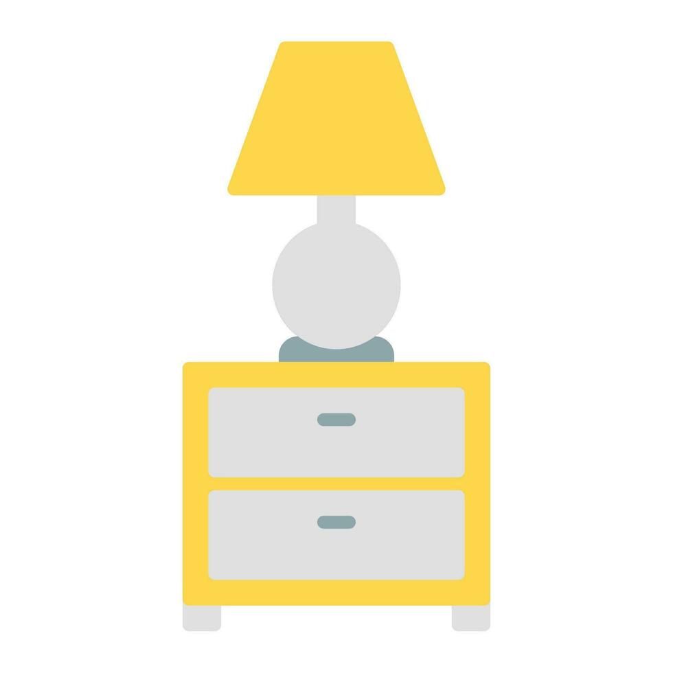 bureau lamp icoon vector of logo illustratie vlak kleur stijl