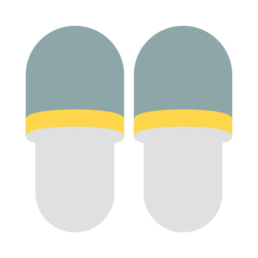 slippers icoon vector of logo illustratie vlak kleur stijl