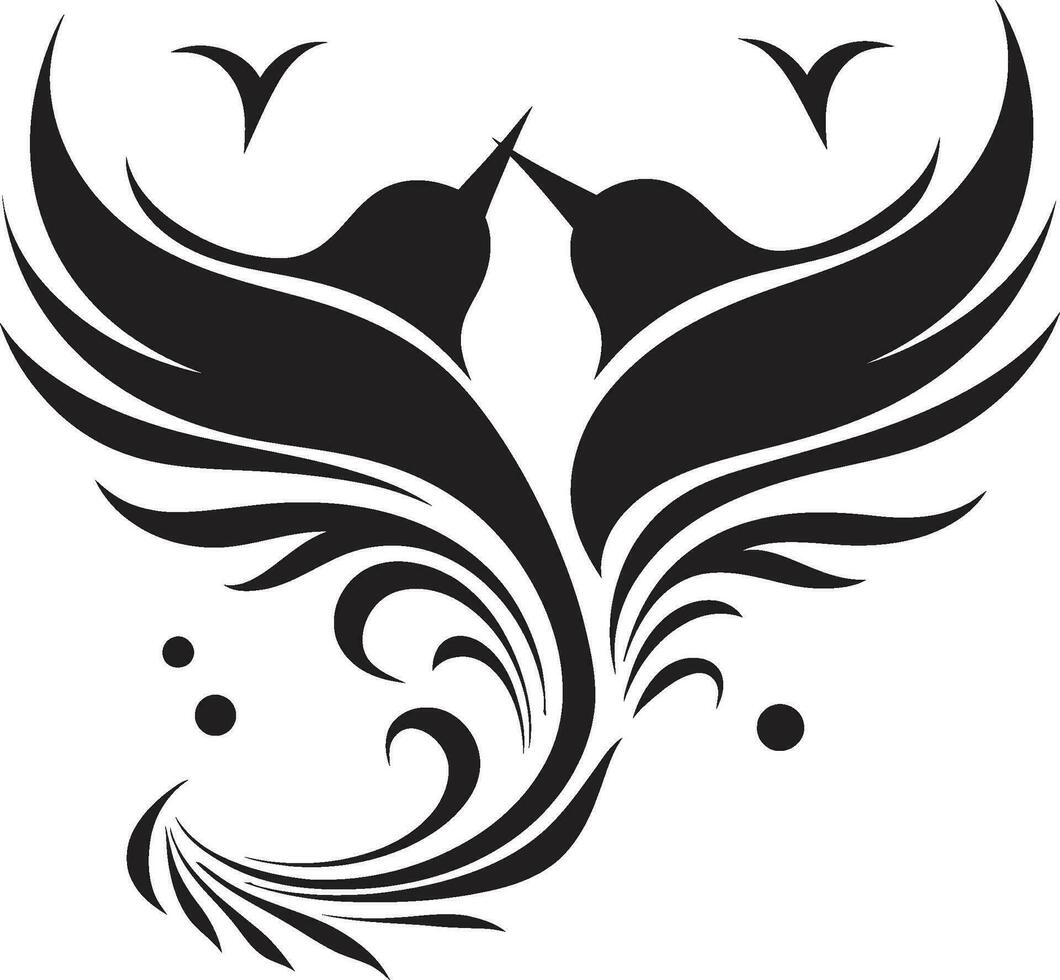 gevleugeldeliefdekunst artistiek vector logo creatie gevederde omhelzing bouwen dwergpapegaai iconisch logos
