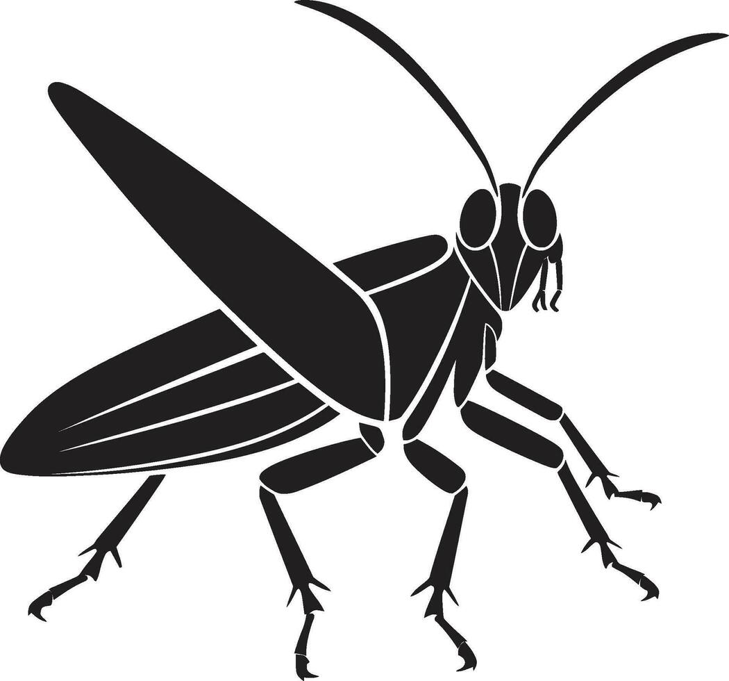 sprinkhaan kern nexus artistiek insect ambachten hamerwerk vector iconisch gereedschap logo
