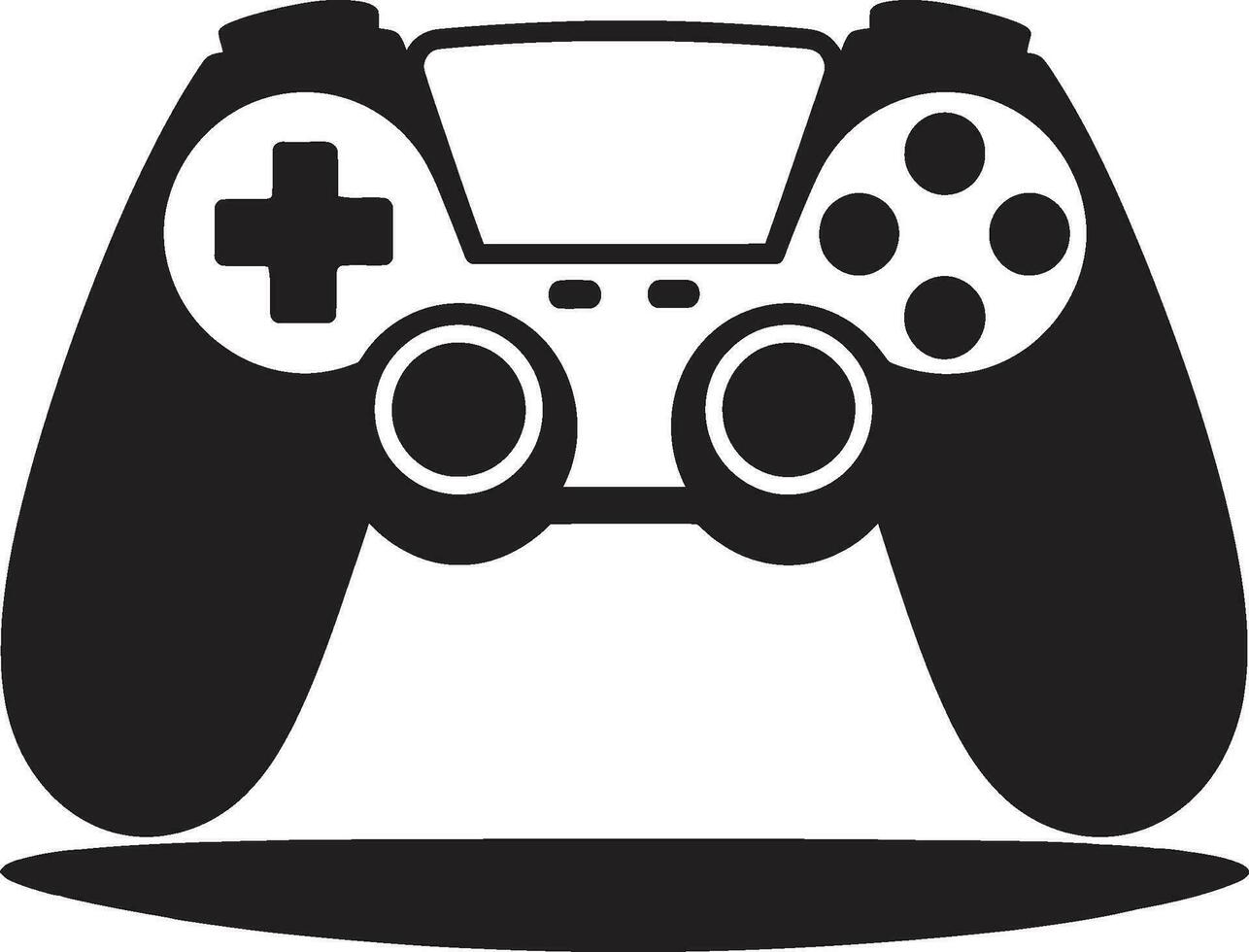 gaming essentials gamepad logo illustratie interactief koppel gamepad iconisch beeld vector