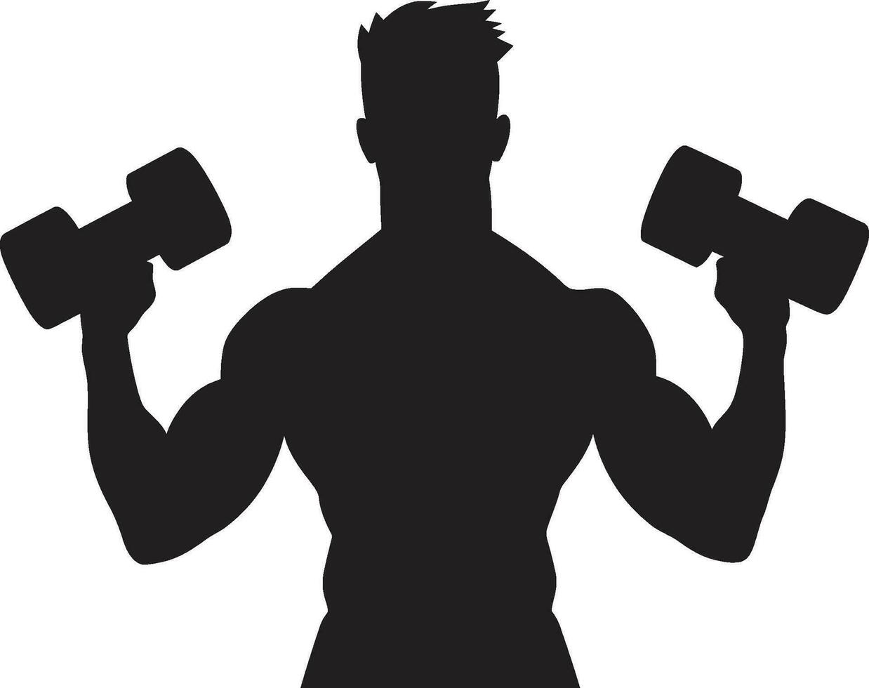 krachtpomp Mens training logo ontwerp spierbeweging halter vector icoon