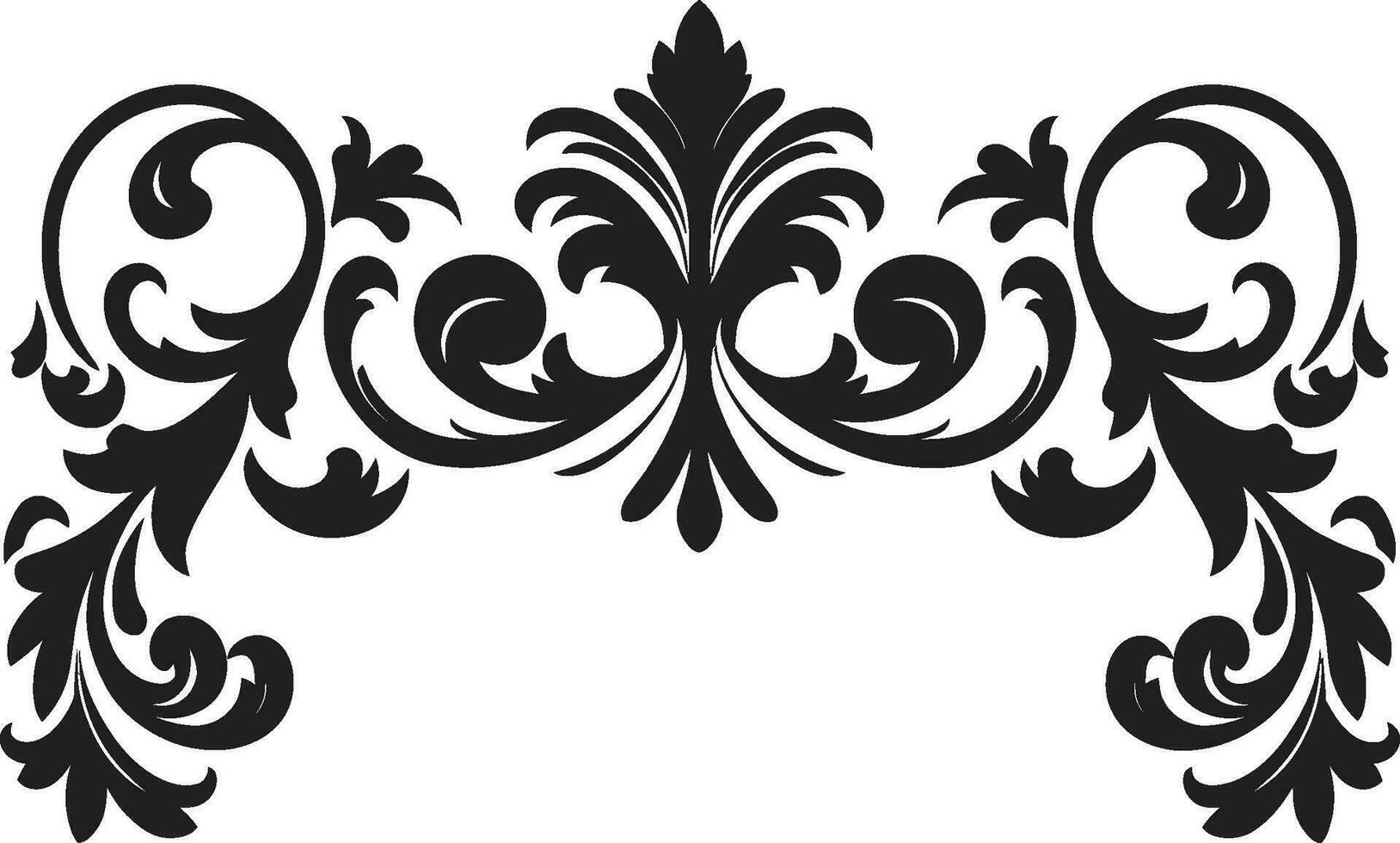 stygiaan lintwerk embleem zegel elegant ebbehout rand insigne vector