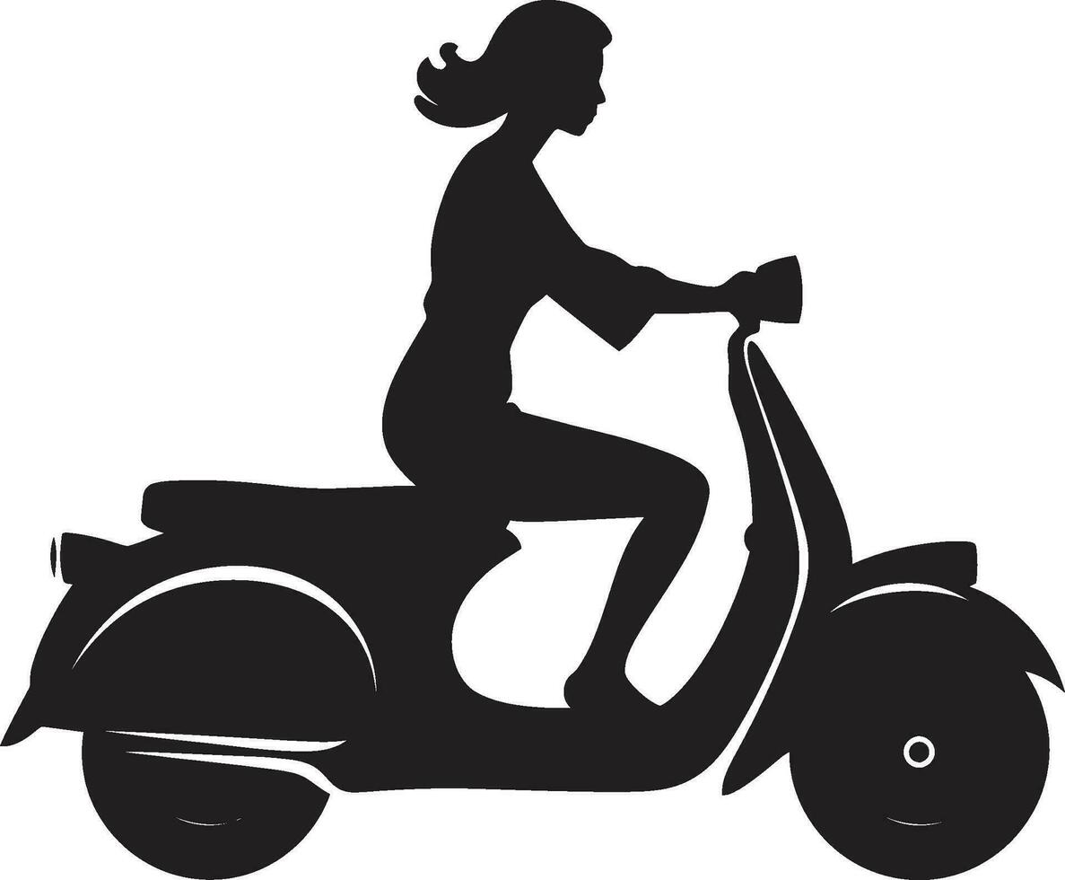 stijlstraatrit zwart vector logo metroglide vrouw embleem